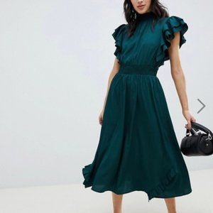 ASOS Mock Neck Midi Dress